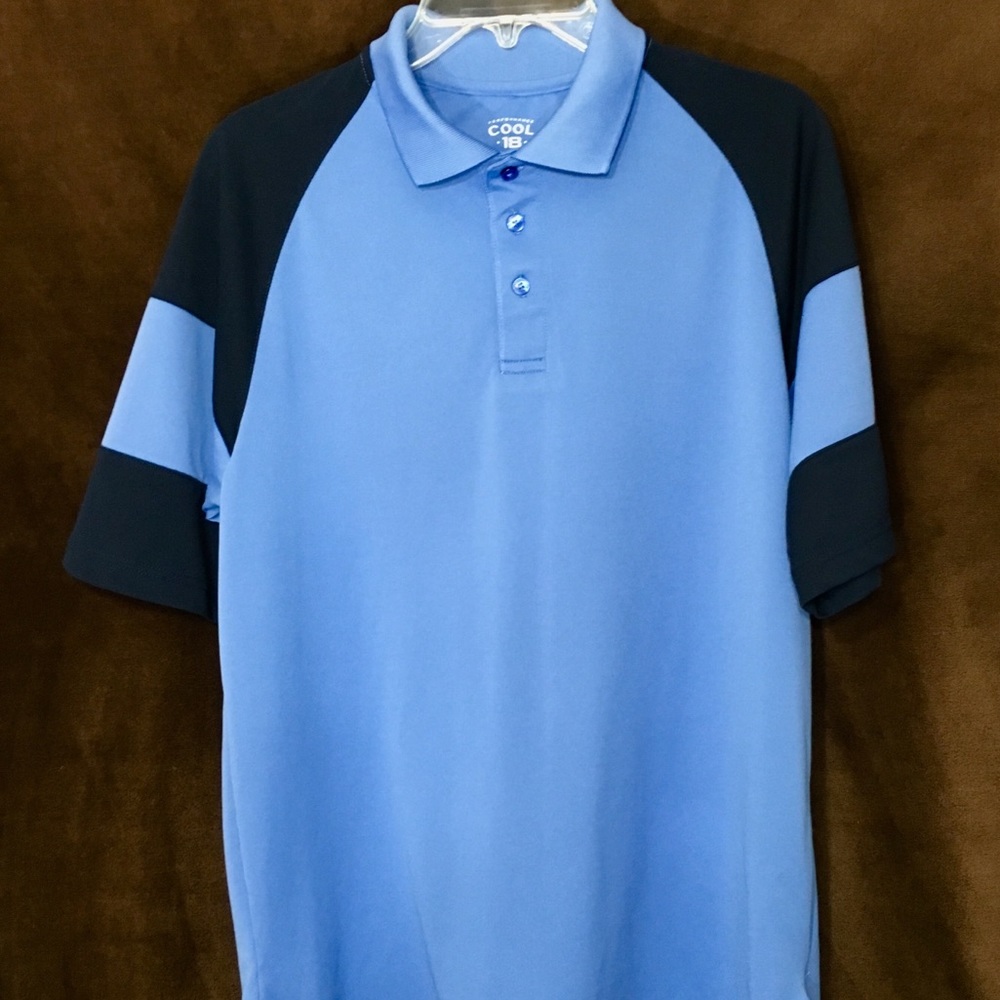 Haggar |  Men’s Blue Performance Golf Polo ( S )